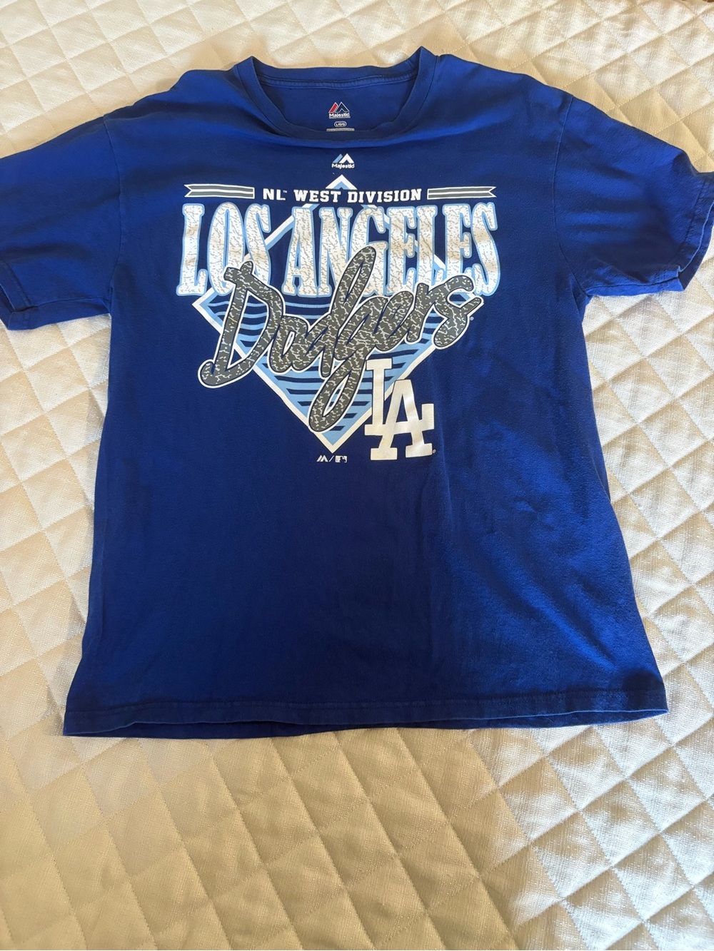 Majestic LA Dodgers 2015 NL West Divison Champs Size Large